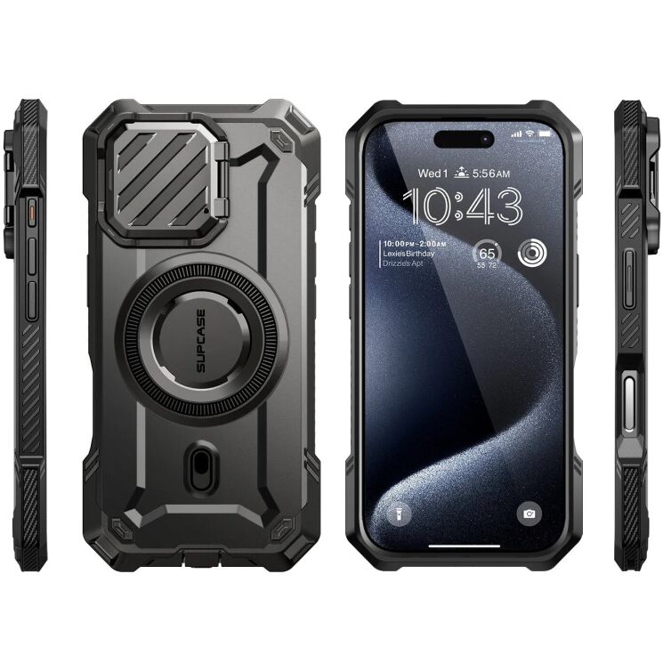 Защитный чехол Supcase Unicorn Beetle MAG XT MagSafe для Apple iPhone 16 Pro Max (843439150768) - Black: фото 5 из 12