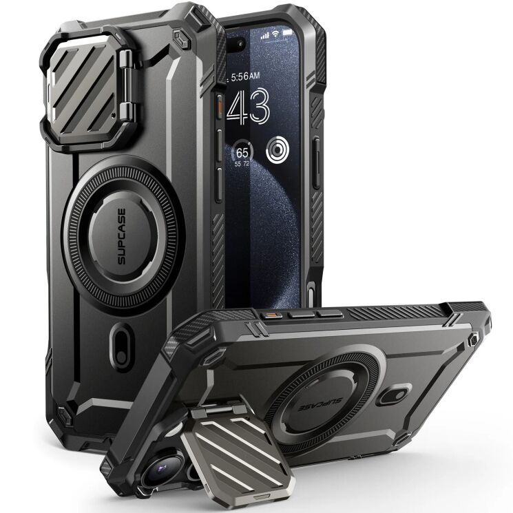 Защитный чехол Supcase Unicorn Beetle MAG XT MagSafe для Apple iPhone 16 Pro Max (843439150768) - Black: фото 1 из 12