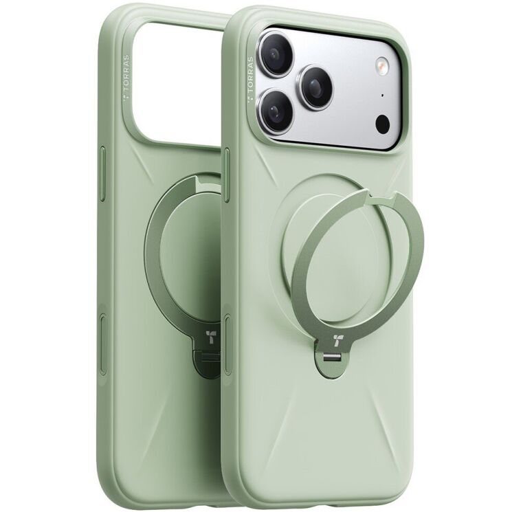 Защитный чехол TORRAS Ostand Spin Fusion для Apple iPhone 17 Pro Max - Light Green: фото 2 из 7