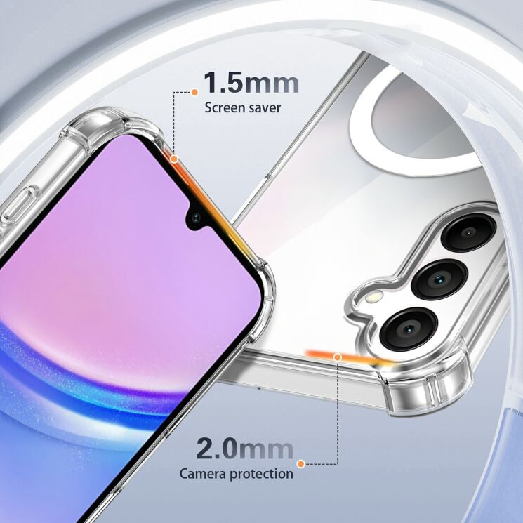 Захисний чохол UniCase AirBag Flow MagSafe для Samsung Galaxy A27 (A276) - Transparent: фото 11 з 14