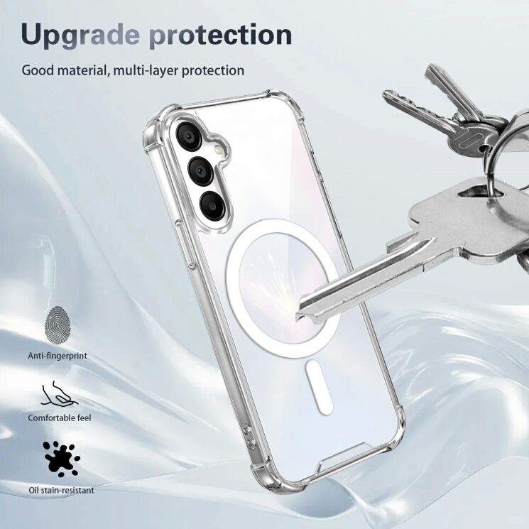 Захисний чохол UniCase AirBag Flow MagSafe для Samsung Galaxy A27 (A276) - Transparent: фото 8 з 14