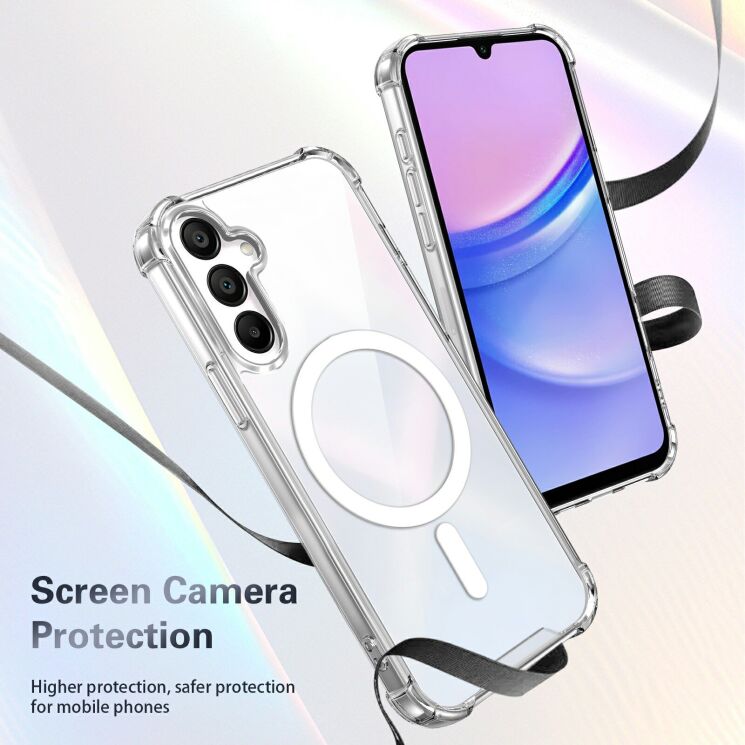 Захисний чохол UniCase AirBag Flow MagSafe для Samsung Galaxy A27 (A276) - Transparent: фото 6 з 14