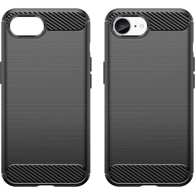 Защитный чехол UniCase Carbon для Apple iPhone 16e - Black: фото 2 из 8