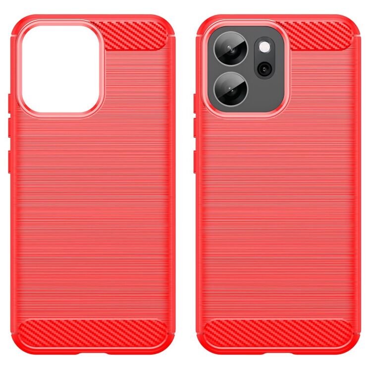 Захисний чохол UniCase Carbon для OPPO Reno 14 F/FS - Red: фото 2 з 10