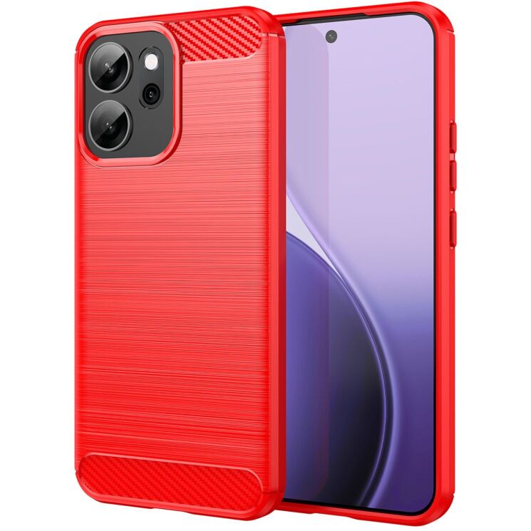 Захисний чохол UniCase Carbon для OPPO Reno 14 F/FS - Red: фото 1 з 10