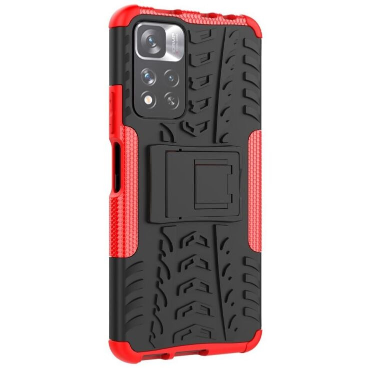 Противоударный чехол UniCase Hybrid X для Xiaomi Redmi Note 11 Pro (Chinese) / Note 11 Pro+ - Red: фото 3 из 18