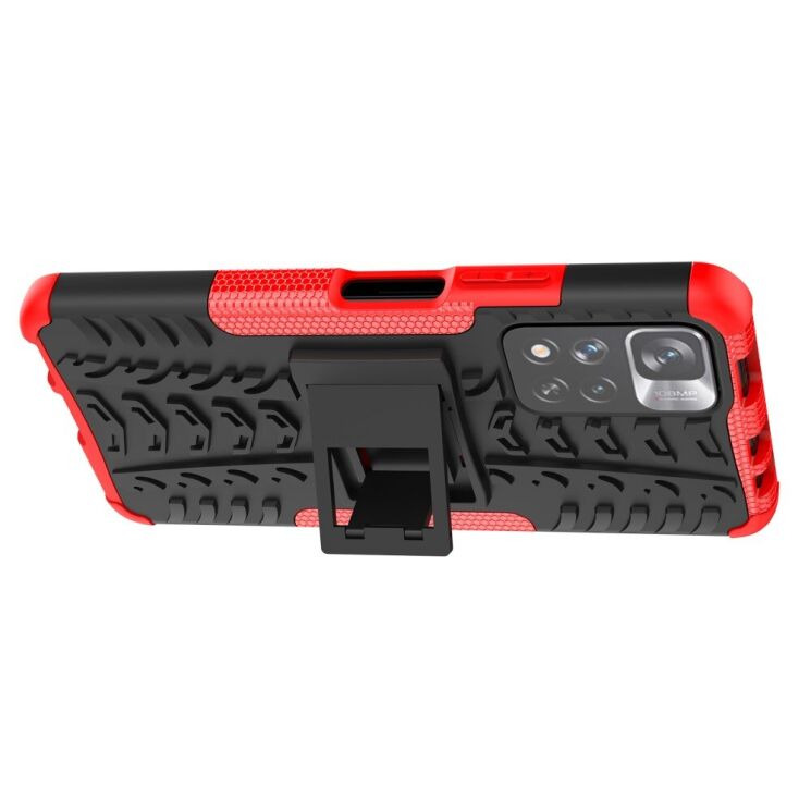 Противоударный чехол UniCase Hybrid X для Xiaomi Redmi Note 11 Pro (Chinese) / Note 11 Pro+ - Red: фото 5 из 18