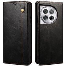 Защитный чехол UniCase Leather Wallet для OnePlus 12 - Black: фото 1 из 7