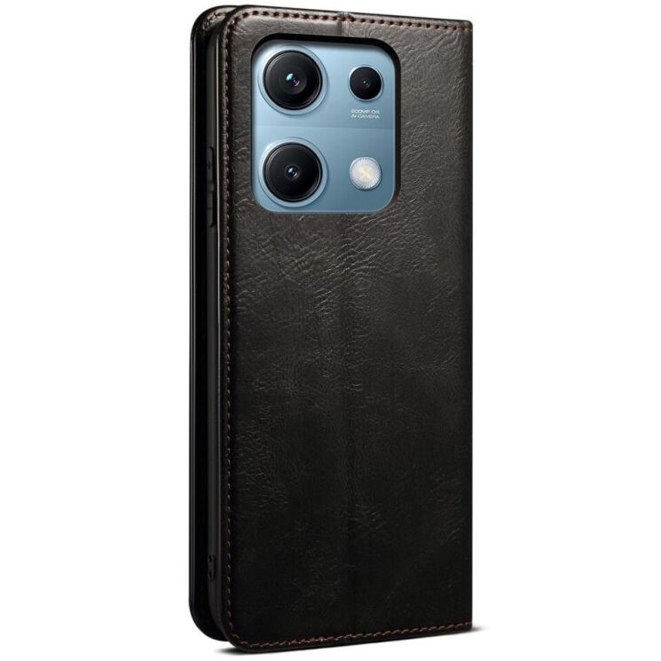 Защитный чехол UniCase Leather Wallet для Xiaomi Redmi Note 14S - Black: фото 7 из 7