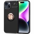 Захисний чохол UniCase Magnetic Ring для Apple iPhone 15 Plus - Black / Rose Gold (329448BM)