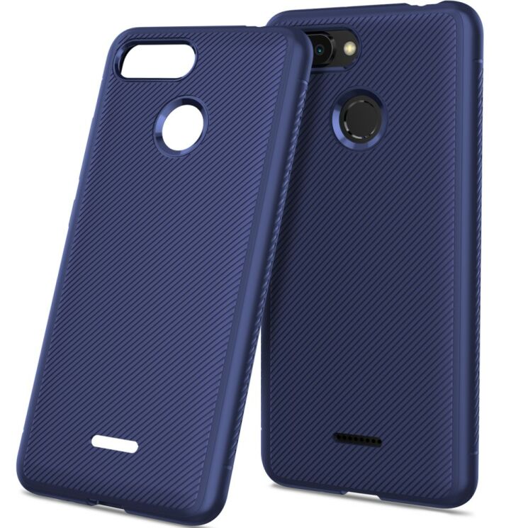 Защитный чехол UniCase Twill Soft для Xiaomi Redmi 6 - Dark Blue: фото 1 из 7
