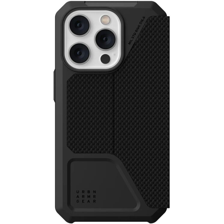 Защитный чехол URBAN ARMOR GEAR (UAG) Metropolis для Apple iPhone 14 Pro - Kevlar Black: фото 3 из 10