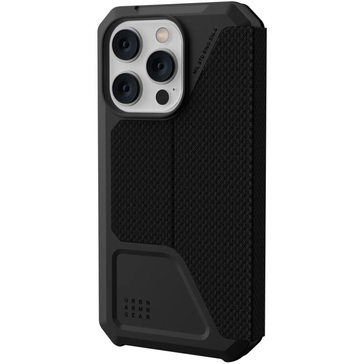 Защитный чехол URBAN ARMOR GEAR (UAG) Metropolis для Apple iPhone 14 Pro - Kevlar Black: фото 4 из 10