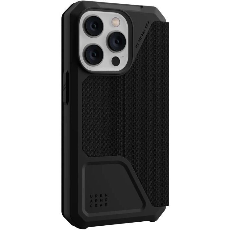 Защитный чехол URBAN ARMOR GEAR (UAG) Metropolis для Apple iPhone 14 Pro - Kevlar Black: фото 5 из 10