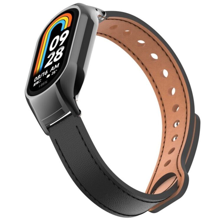 Защитный комплект Deexe Leather Kit для Xiaomi Mi Smart Band 8 - Black: фото 4 из 6