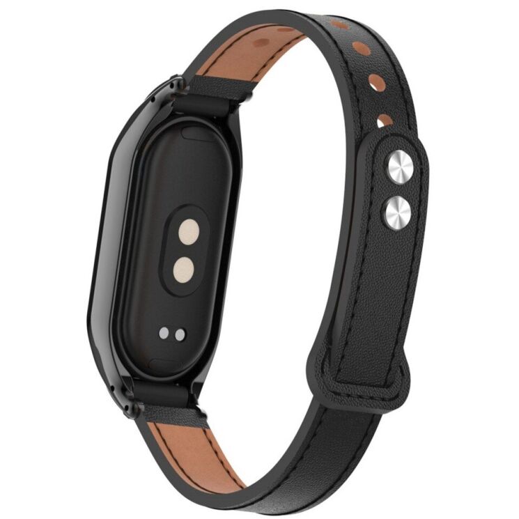 Защитный комплект Deexe Leather Kit для Xiaomi Mi Smart Band 8 - Black: фото 5 из 6