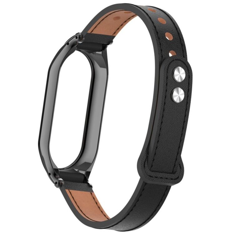 Защитный комплект Deexe Leather Kit для Xiaomi Mi Smart Band 8 - Black: фото 6 из 6