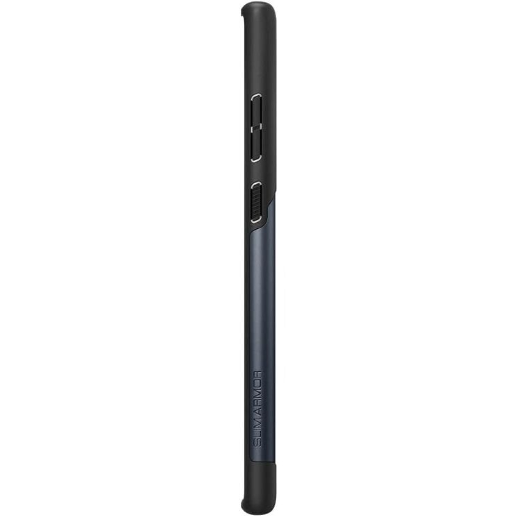 Защитный чехол Spigen (SGP) Slim Armor для Samsung Galaxy S22 Ultra (S908) - Metal Slate: фото 2 из 7