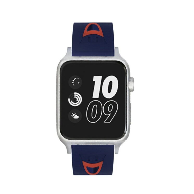Ремінець UniCase Sport Style для Apple Watch 46 / 45 / 44 / SE 44 / 42 (Series 1-3) / Ultra / Ultra 2 / Ultra 3 - Dark Blue / Red (251302H) Ремінець UniCase Sport Style для Apple Watch 46 / 45 / 44 / SE 44 / 42 (Series 1-3) / Ultra / Ultra 2 / Ultra 3 - Dark Blue / Red: фото 4 з 5