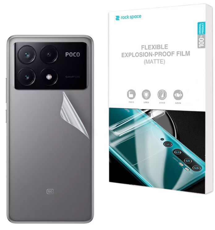 Антиблікова плівка на задню панель RockSpace Explosion-Proof Matte для Xiaomi Poco X6 Pro: фото 1 з 9