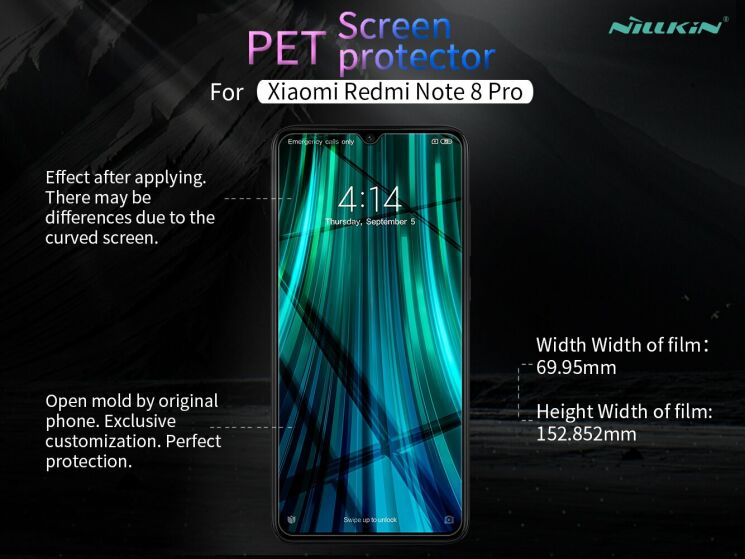 Антиблікова плівка NILLKIN Matte для Xiaomi Redmi Note 8 Pro: фото 10 з 11