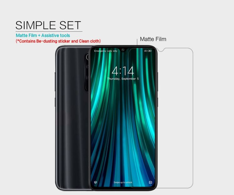 Антиблікова плівка NILLKIN Matte для Xiaomi Redmi Note 8 Pro: фото 9 з 11
