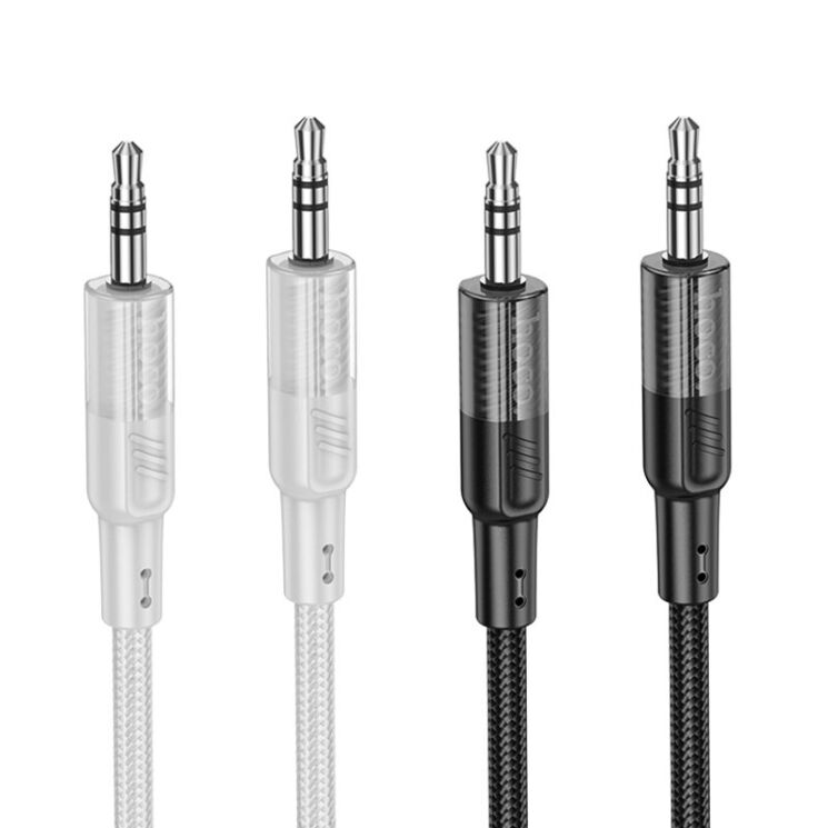 AUX-кабель Hoco UPA27 Spirit transparent (1.2m) - Black: фото 5 из 7