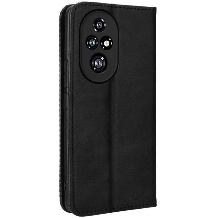 Чохол Deexe Retro Style для Honor 200 Pro - Black: фото 5 з 7