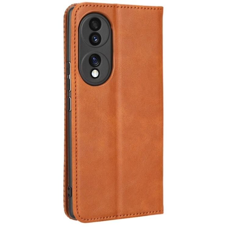 Чехол Deexe Retro Style для Honor 70 - Brown: фото 6 из 8