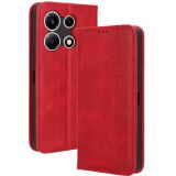 Чехол-книжка Deexe Retro Style для Infinix Note 30 VIP - Red: фото 1 из 7