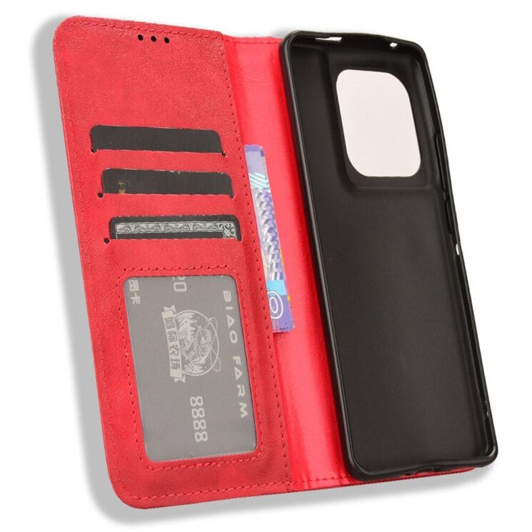 Чехол Deexe Retro Style для Motorola Edge 50 Ultra - Red: фото 4 из 7