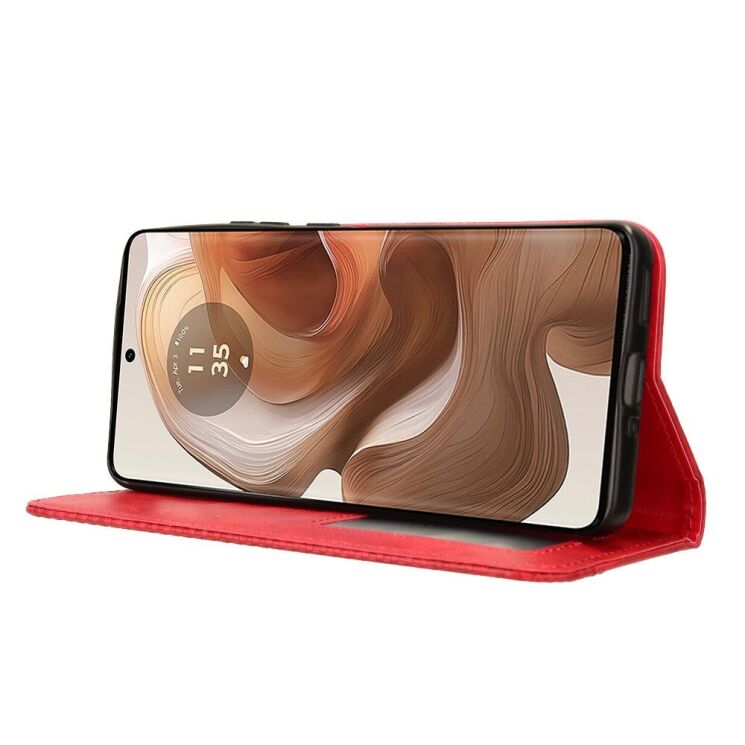 Чехол Deexe Retro Style для Motorola Edge 50 Ultra - Red: фото 3 из 7