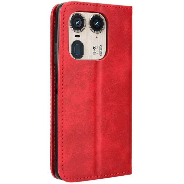 Чехол Deexe Retro Style для Motorola Edge 50 Ultra - Red: фото 6 из 7