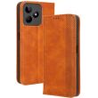 Чехол Deexe Retro Style для Realme C53 / C51 / Note 50 - Brown (338601Z)
