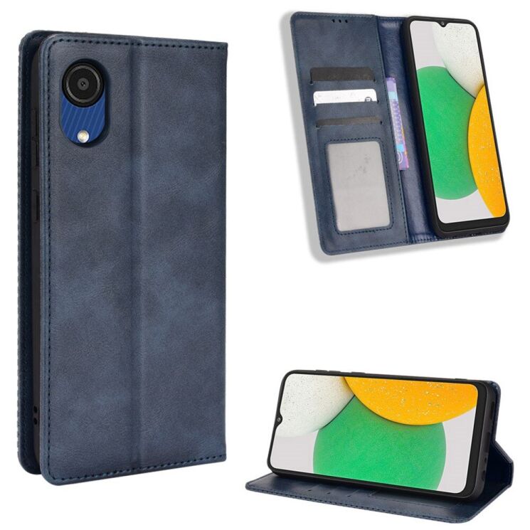 Чохол Deexe Retro Style для Samsung Galaxy A03 Core (A032) - Blue: фото 8 з 9