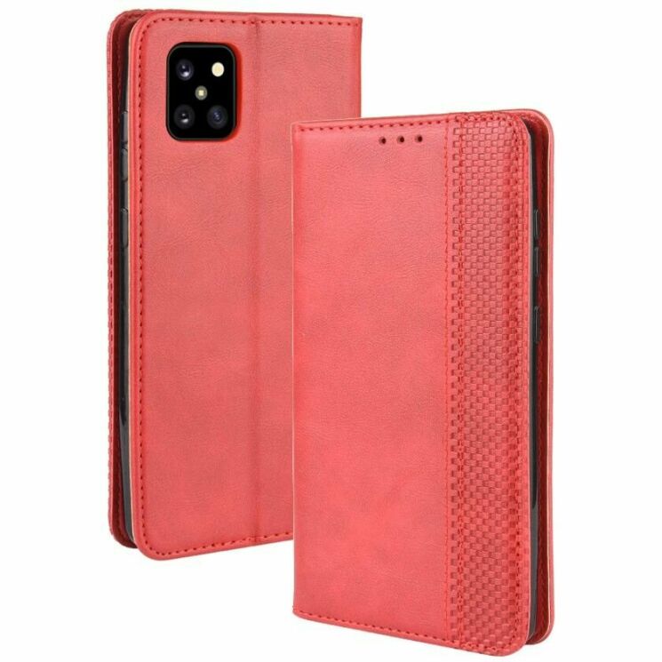 Чехол Deexe Retro Style для Samsung Galaxy Note 10 Lite (N770) - Red: фото 1 из 12