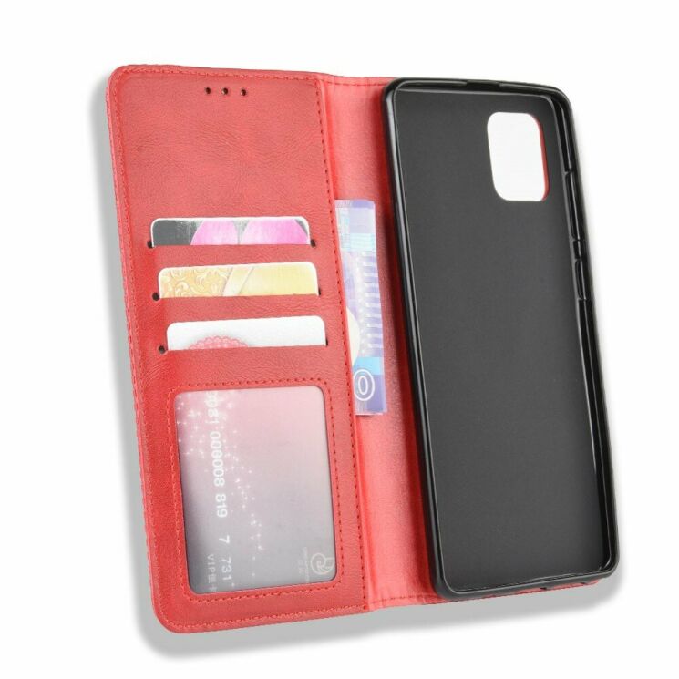 Чехол Deexe Retro Style для Samsung Galaxy Note 10 Lite (N770) - Red: фото 3 из 12