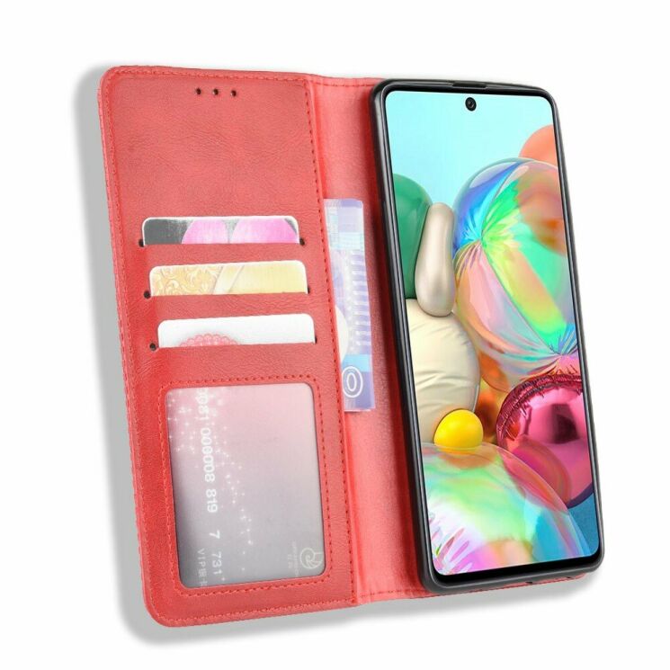Чехол Deexe Retro Style для Samsung Galaxy Note 10 Lite (N770) - Red: фото 4 из 12