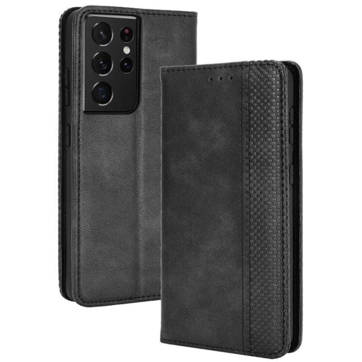 Чохол Deexe Retro Style для Samsung Galaxy S21 Ultra (G998) - Black: фото 2 з 16