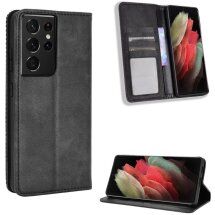 Чехол Deexe Retro Style для Samsung Galaxy S21 Ultra (G998) - Black: фото 1 из 16