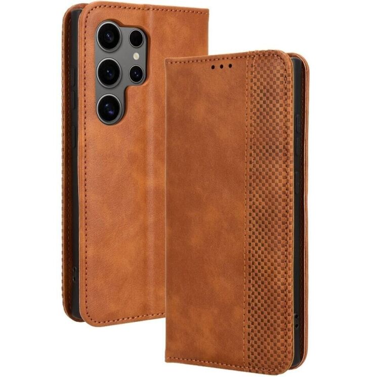 Чехол Deexe Retro Style для Samsung Galaxy S23 Ultra (S918) - Brown: фото 1 из 7