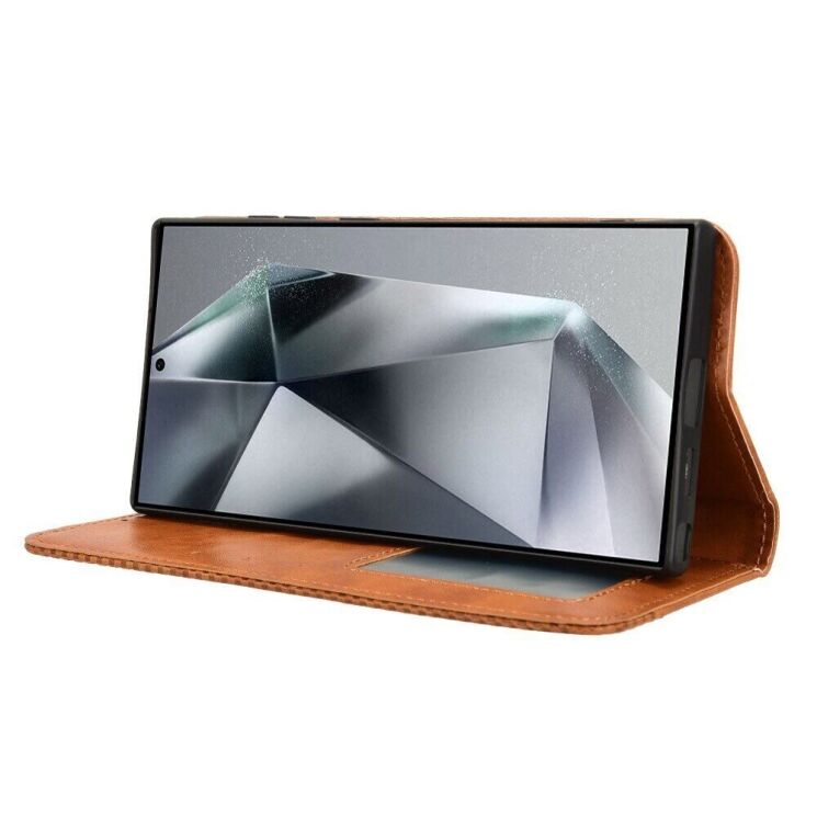 Чехол Deexe Retro Style для Samsung Galaxy S23 Ultra (S918) - Brown: фото 3 из 7