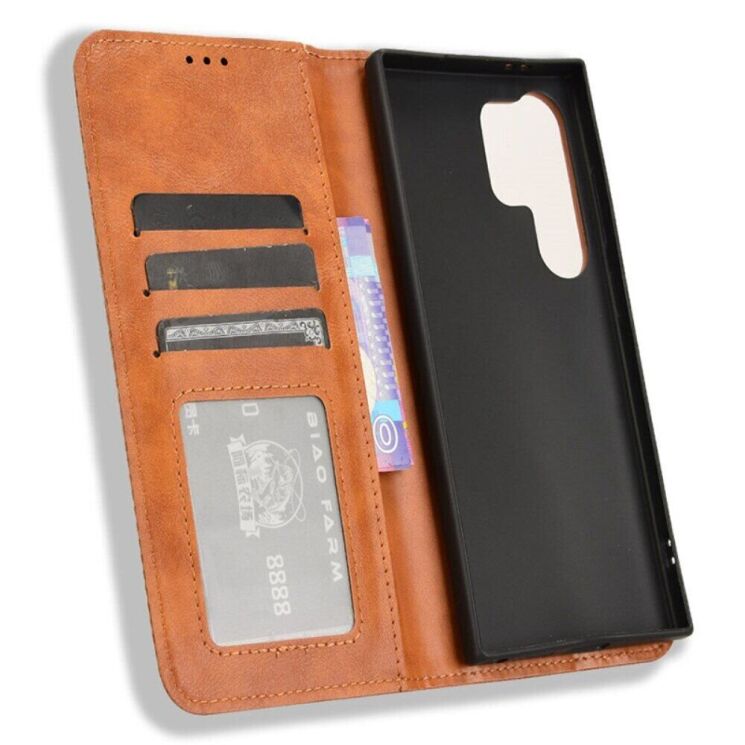 Чехол Deexe Retro Style для Samsung Galaxy S23 Ultra (S918) - Brown: фото 4 из 7