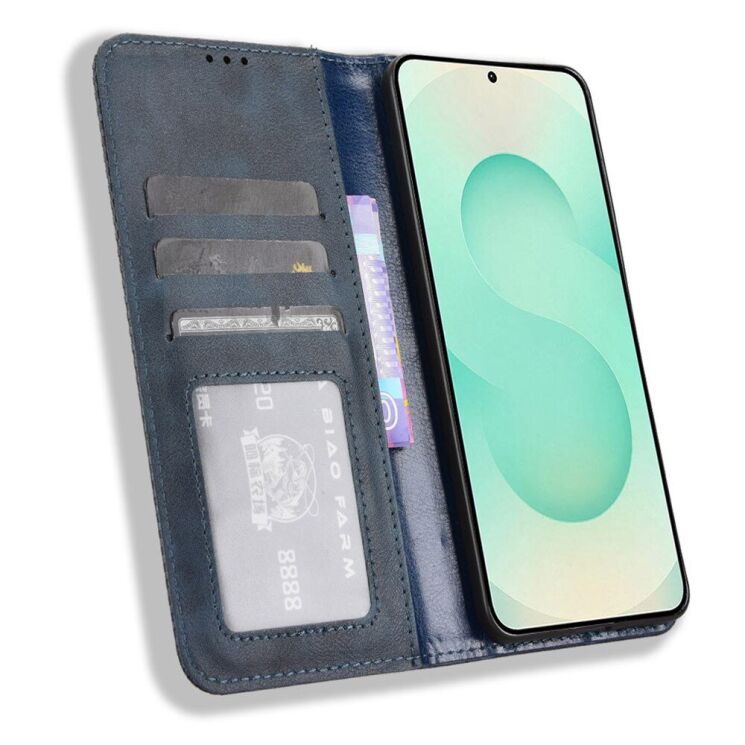 Чехол Deexe Retro Style для Samsung Galaxy S25 Edge (S937) - Blue: фото 3 из 7