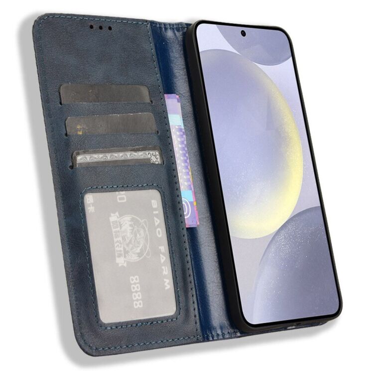 Чехол Deexe Retro Style для Samsung Galaxy S25 Plus (S936) - Blue: фото 2 из 7