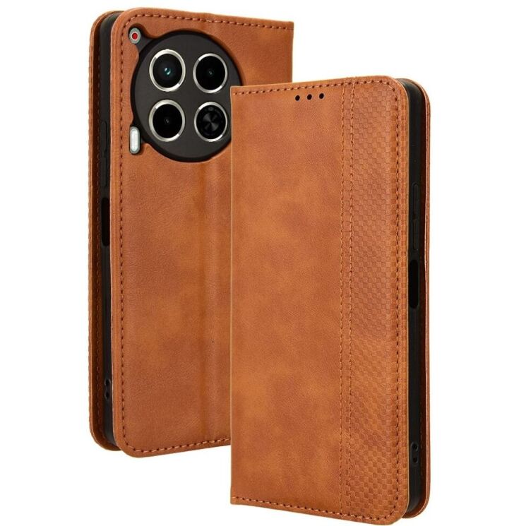 Чехол Deexe Retro Style для TECNO Camon 30 (CL6) - Brown: фото 1 из 7