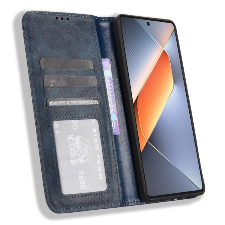 Чехол Deexe Retro Style для TECNO Pova 6 - Blue: фото 2 из 7