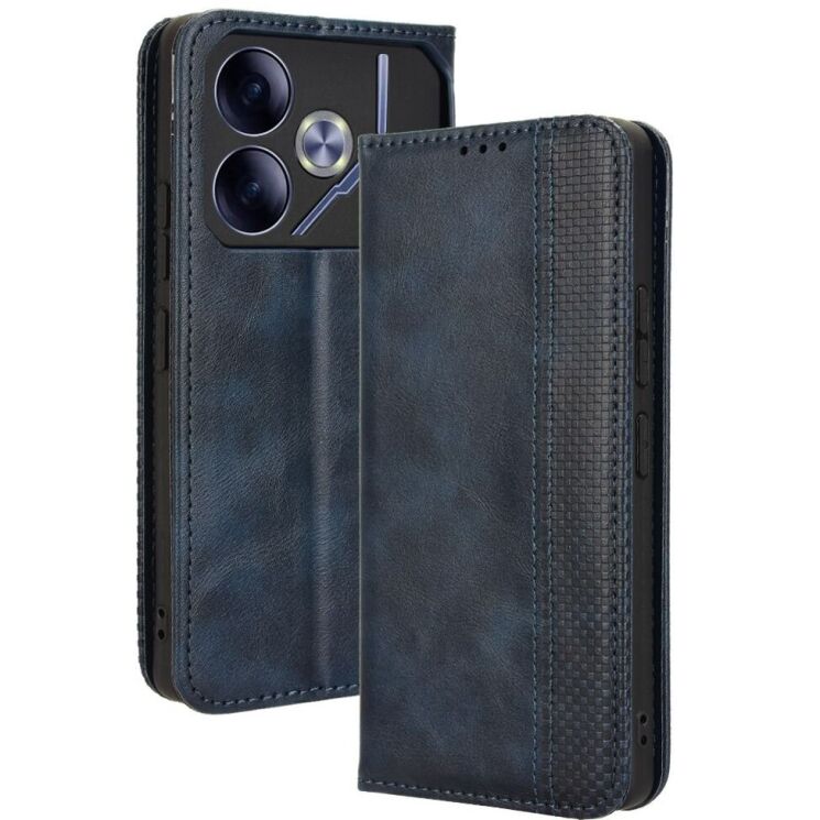 Чехол Deexe Retro Style для TECNO Pova 6 - Blue: фото 1 из 7