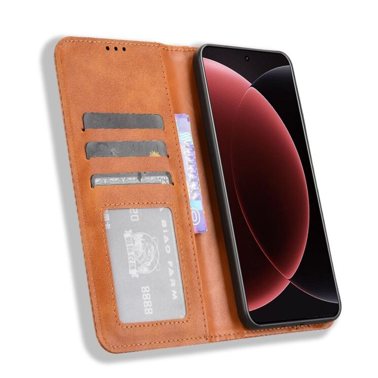 Чехол Deexe Retro Style для Xiaomi 15 Ultra - Brown: фото 5 из 18