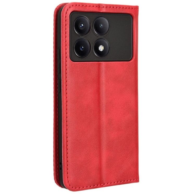 Чехол Deexe Retro Style для Xiaomi Poco F6 Pro - Red: фото 6 из 7